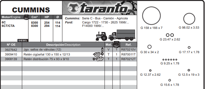 Camsa, refacciones, CAM1692